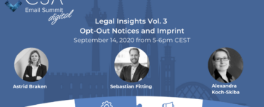 Legal Insights Vol. 3 - Opt-Out Notices and Imprint