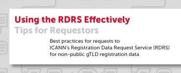 Using the Registration Data Request Service (RDRS) Effectively